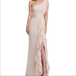 lace applique bridesmaid dress Tulle A-line V-neck Spaghetti Straps Lace Appliques Wedding Dresses, MW863 main image 0